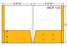 WCF-125. 9 9/16" x 12" Capacity Folder. Reinforced sides, 3/8" spine.