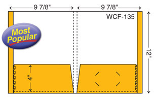 WCF-135. 9 7/8" x 12" Capacity Folder. Expandable pockets, 1/2" spine.