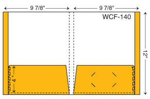 WCF-140. 9 7/8" x 12" Capacity Folder. Expandable pockets, 3/4" spine.