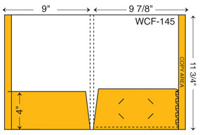 WCF-145. 9 7/8" x 11 3/4" Capacity Folder. Expandable pocket, 1/4" spine.