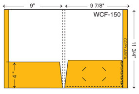 WCF-150. 9 7/8" x 11 3/4" Capacity Folder. Expandable pocket, 3/8" spine.