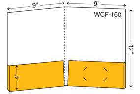 WCF-160. 9" x 12" Capacity Folder. 1/8" box pockets, 1/4" spine.