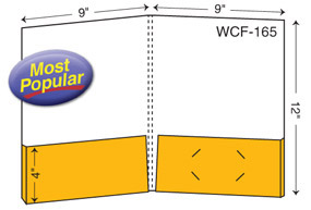 WCF-165. 9" x 12" Capacity Folder. 1/4" box pockets, 1/2" spine.