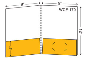 WCF-170. 9" x 12" Capacity Folder. 1/4" box pocket, 1/4" spine.