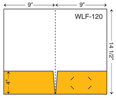 WLF-120. 9" x 14 1/2" Legal Folder. Two 4" pockets.