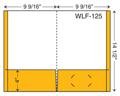 WLF-125. 9 9/16" x 14 1/2" Legal Folder. Two 4" pockets, reinforced sides.