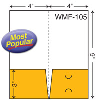 WMF-105. 4" x 9" Mini Folder. Two 3" pockets.