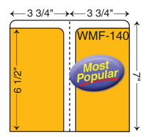 WMF-140. 3 3/4" x 7" Mini Folder. Two 6 1/2" pockets.