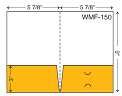 WMF-150. 5 7/8" x 9" Mini Folder. Two 3" pockets.