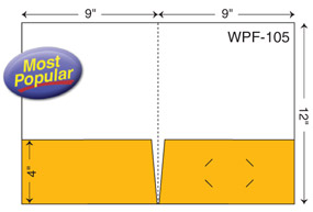 WPF-105. 9 x 12 Presentation Folder. Two 4 inch glued pockets.