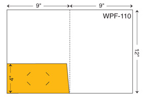 WPF-110. 9" x 12" Presentation Folder. One left 4" pocket.