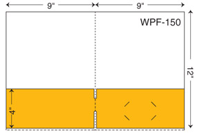 WPF-150. 9" x 12" Presentation Folder. Continuous 4" pocket.